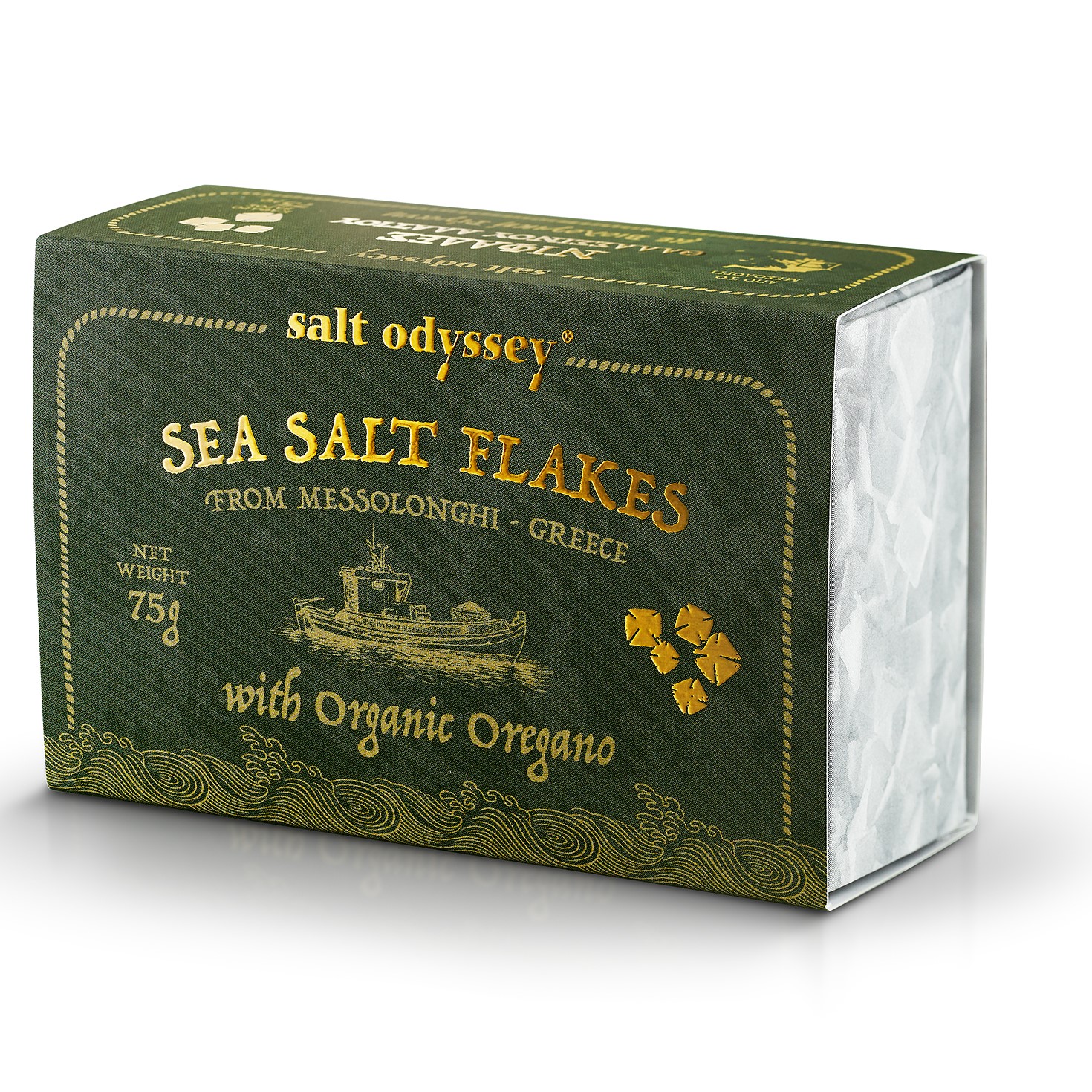 SEA SALT FLAKES WITH ORGANIC OREGANO 75gr