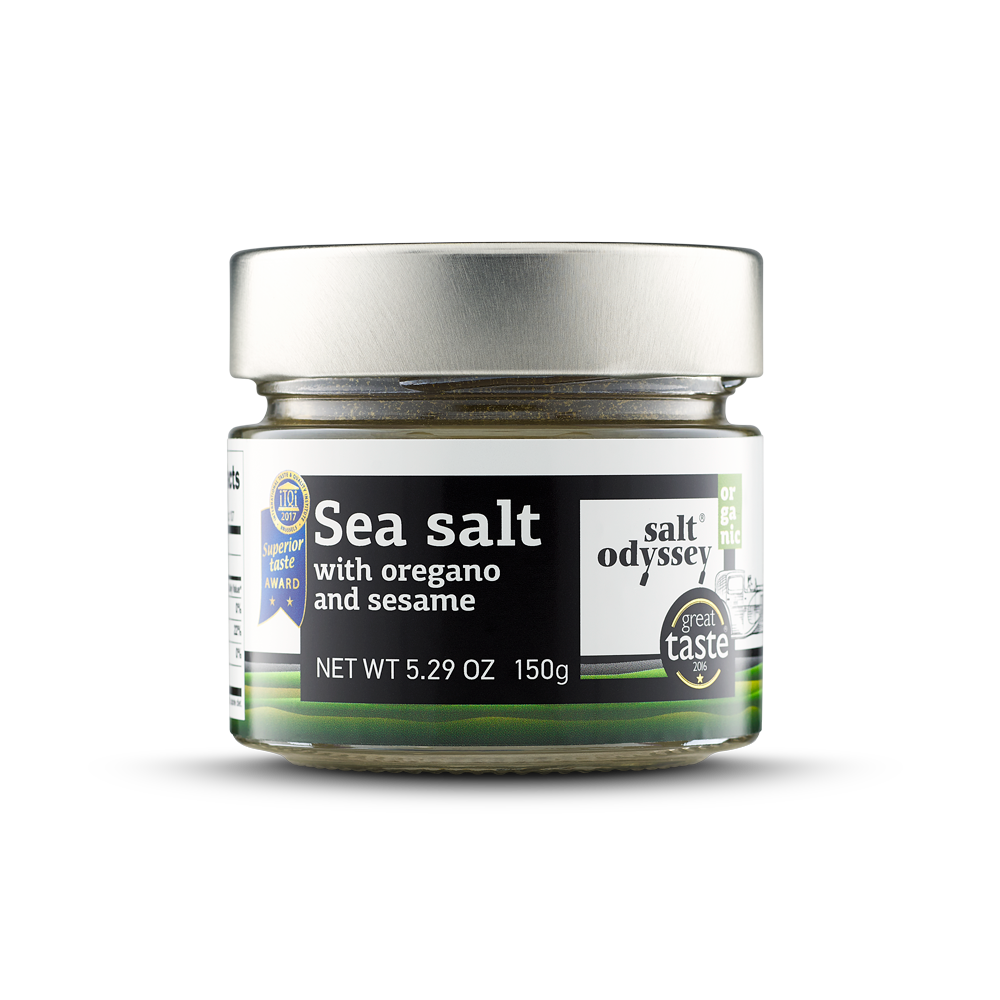 Sea salt with organic oregano and sesame 150gr
