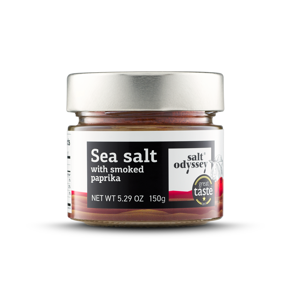 Sea salt with Greek smoked paprika 150gr
