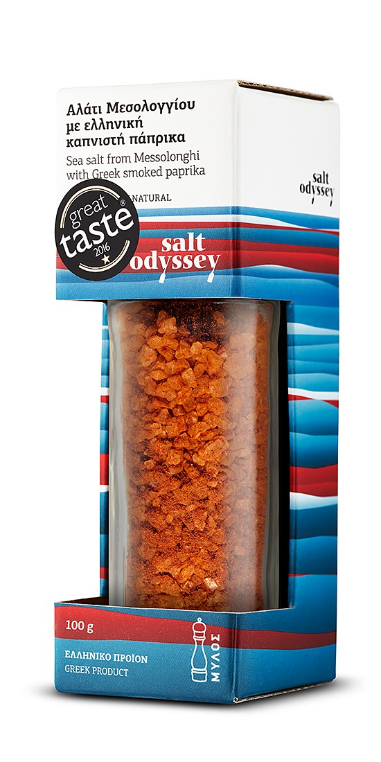 GRINDER WITH COARSE SEA SALT AND GREEK SMOKED PAPRIKA 110gr 