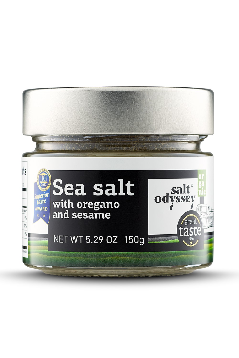 Sal del mar con orgánicos orégano y de sésamo 150gr 