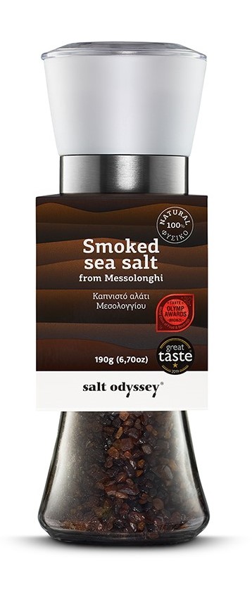 SMOKED SEA SALT FROM MESSOLONGHI 190gr 